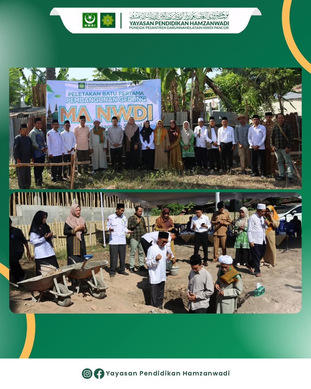 Peletakan Batu Pertama MA NWDI STEM Boarding School di Sanggeng: Awal Integrasi Pendidikan Islam dan Sains