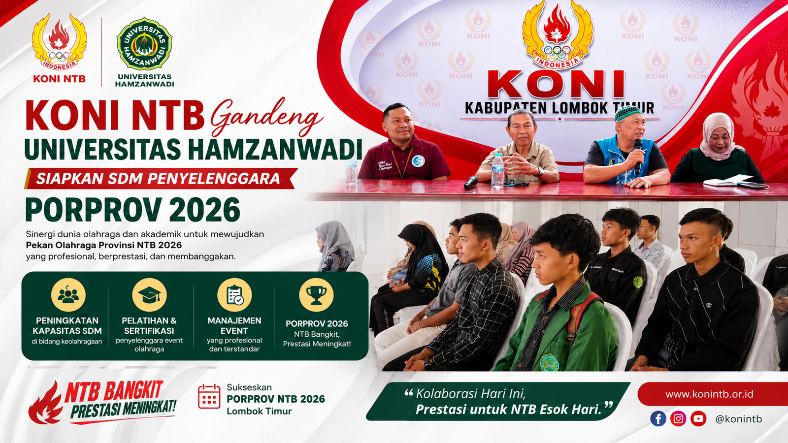 KONI NTB Gandeng Universitas Hamzanwadi Siapkan SDM Penyelenggara Porprov 2026
